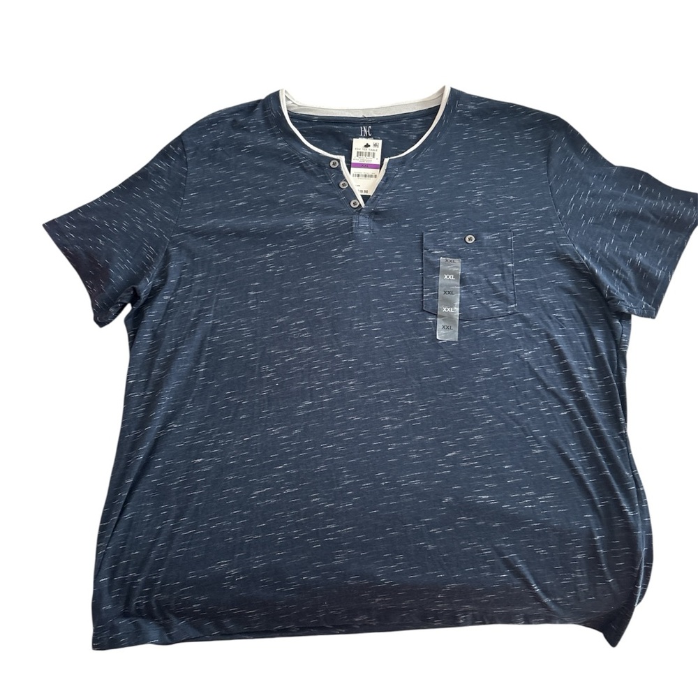 INC International Concepts Navy Short Sleeve Tee